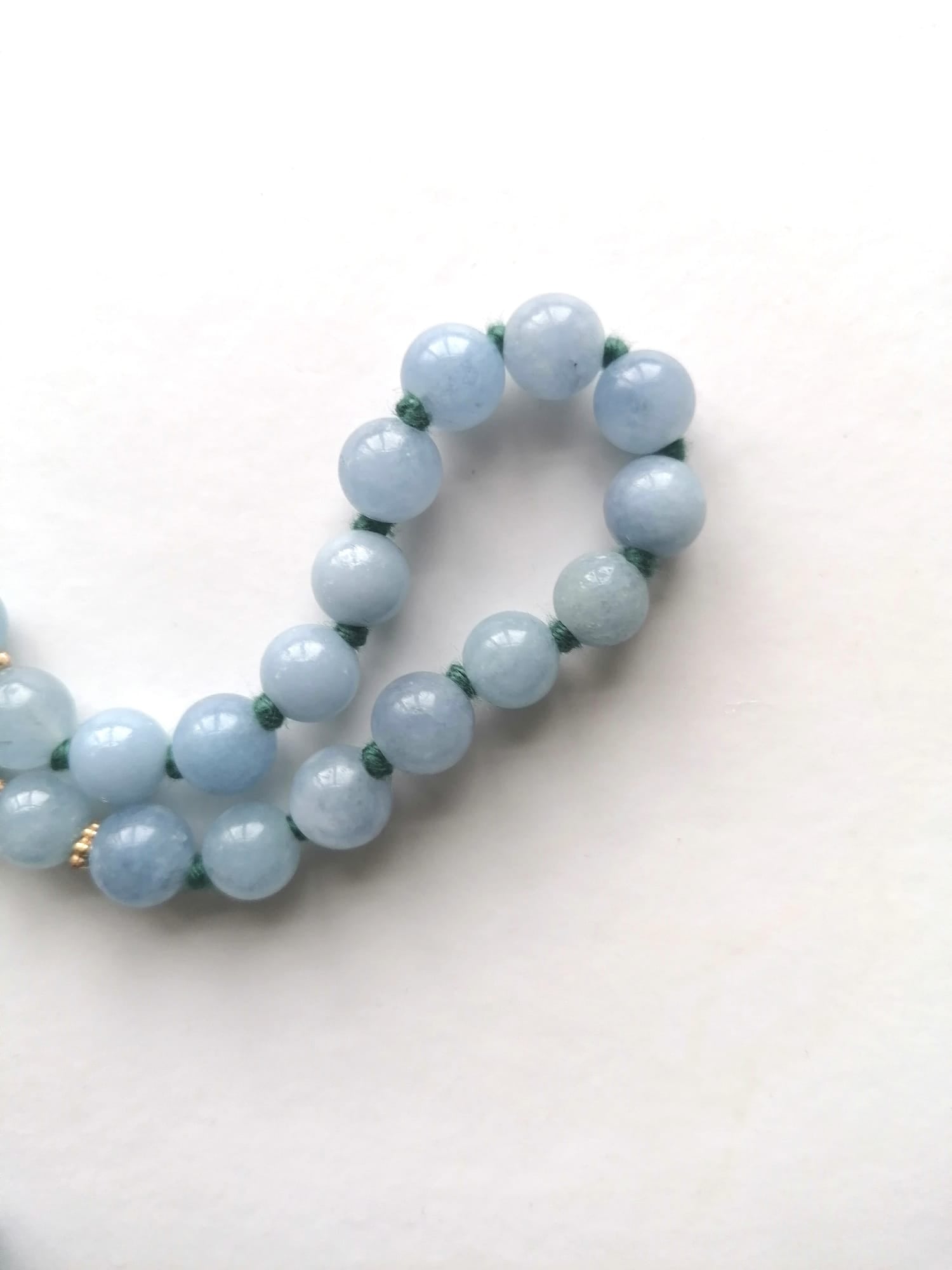 Collar de mala del chakra de la garganta