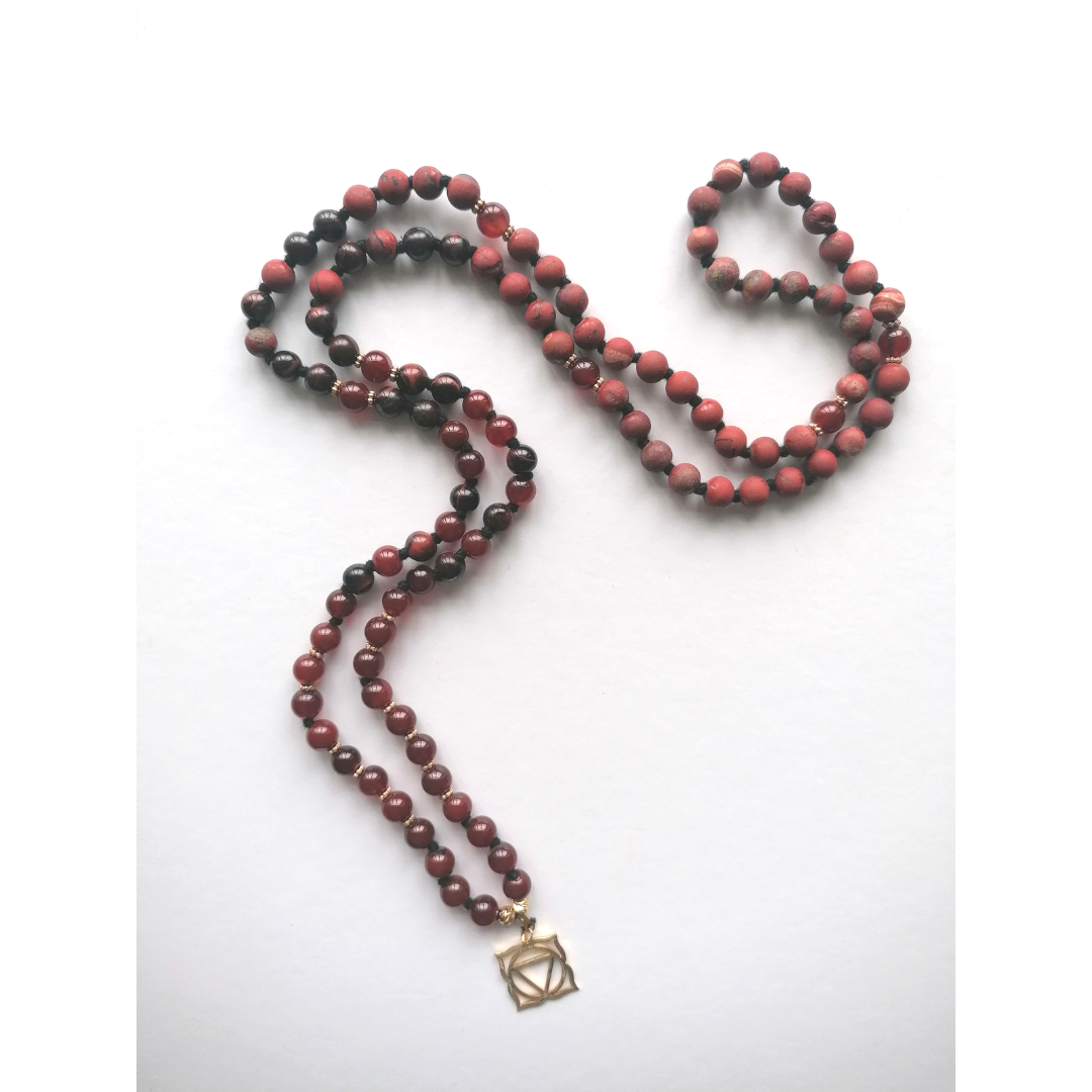 Collar mala del chakra raíz